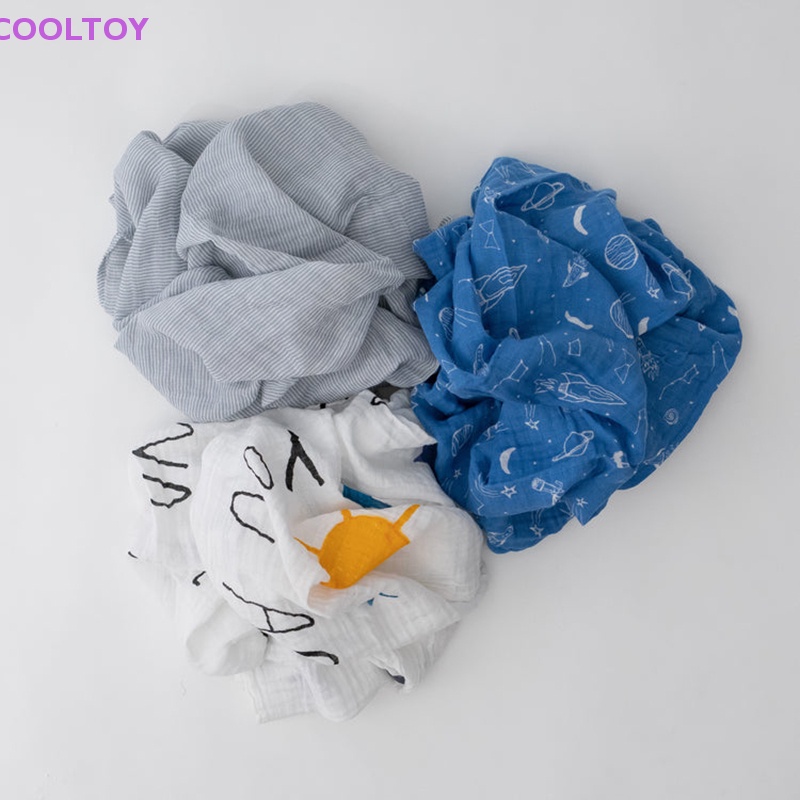 Cooltoy Set 3 Chăn Cotton Họa Tiết Mặt Trời Mặt Trăng Ngôi Sao Muslin Dành Cho Bé Sơ Sinh Hàng Mới Sinh Sản Phẩm Bán Chạy
