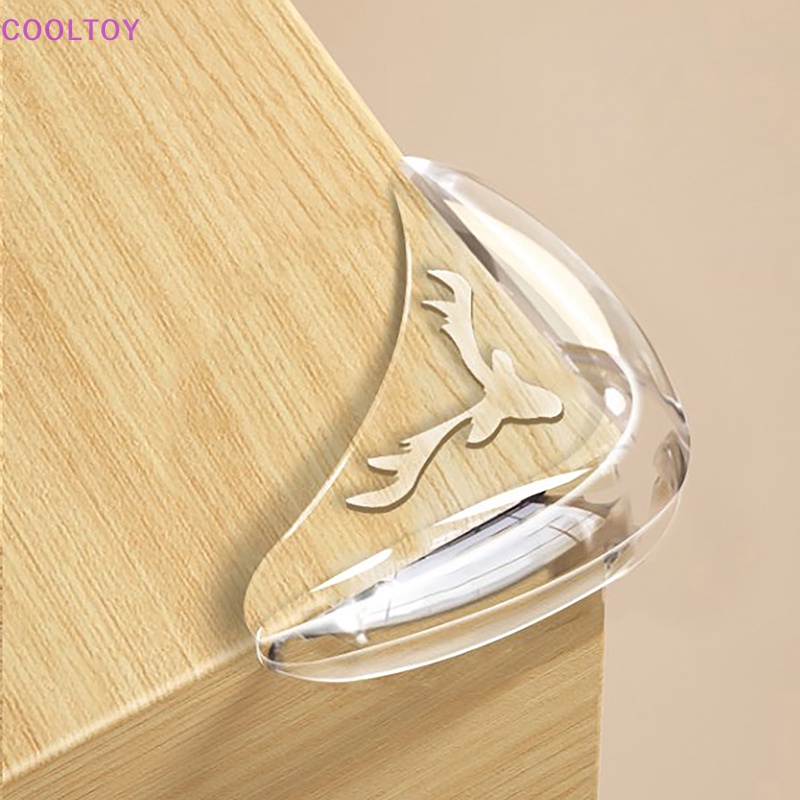 Cooltoy Bộ 2 Miếng Bọc Góc Bàn Bằng Silicon Dày Dặn Trong Suốt Hình Hươu Bảo Vệ An Toàn Cho Bé