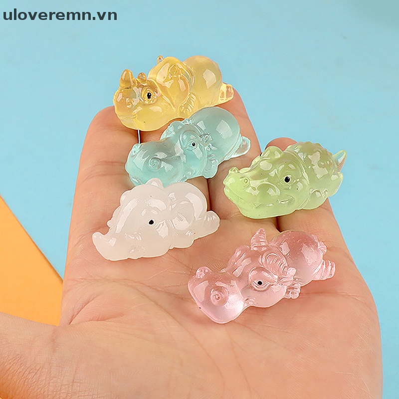 1 Tượng Động Vật Hoạt Hình Mini Phát Sáng Trang Trí Xe Hơi