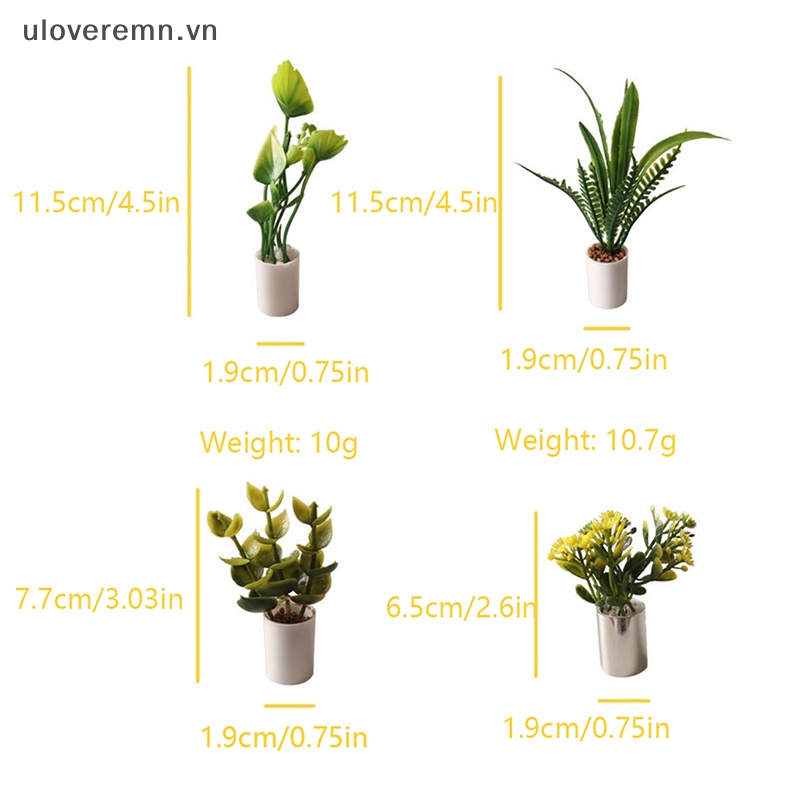 Mô Hình Chậu Cây Xanh Trang Trí Nhà Búp Bê Tỉ Lệ 1: 12