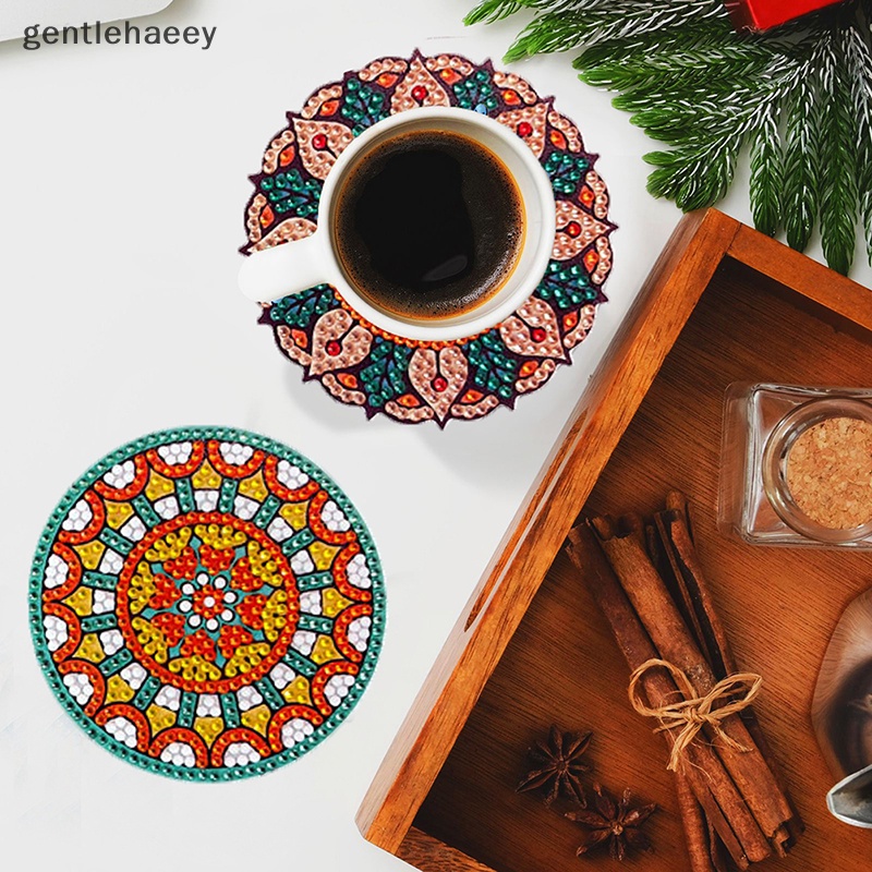 Gent Bộ 6 Miếng Lót Ly Kim Cương Nghệ Thuật DIY