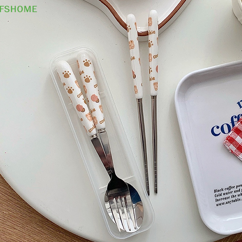 Set 3 Dụng Cụ Ăn Uống Gồm Nĩa / Muỗng / Muỗng / Nĩa Tiện Dụng Cho Nhà Bếp Mới