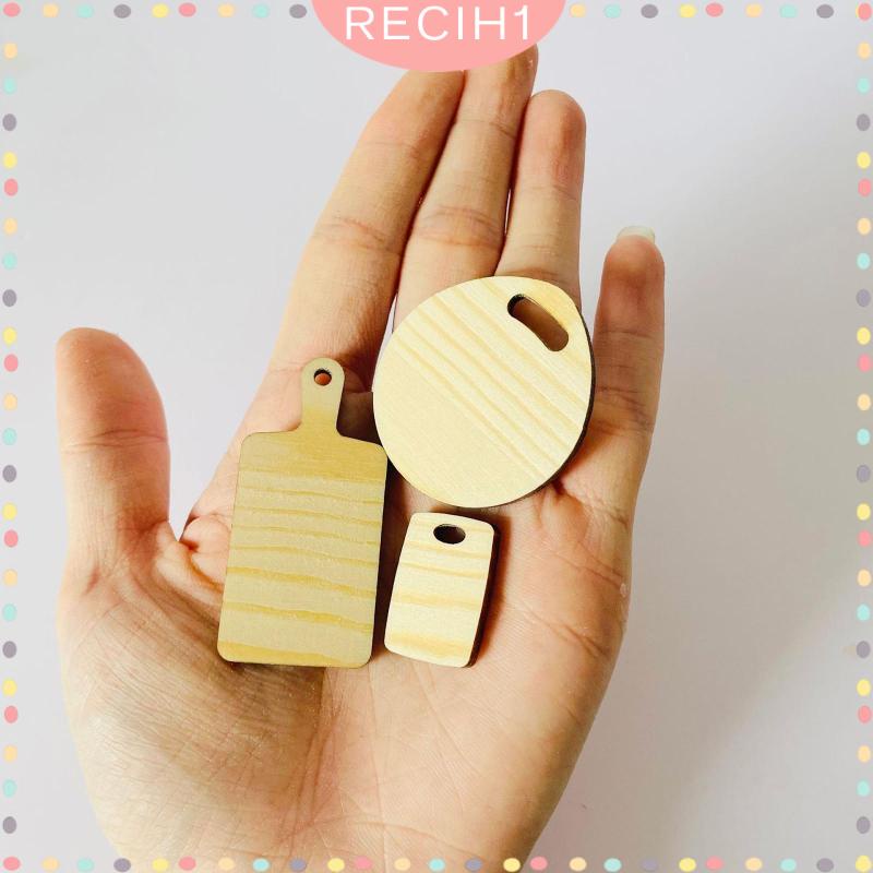 Mô Hình Khay Bánh Mì Tráng Miệng Bằng Gỗ Dùng Trang Trí Nhà Búp Bê