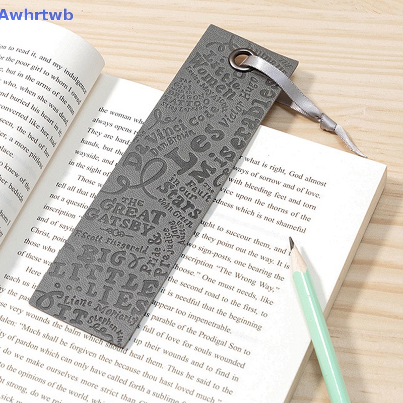 Awhrtwb Thẻ Đánh Dấu Trang Sách Bằng Da Thật In Chữ Tiếng Anh Cầm Tay Dùng Làm Quà Tặng Giáo Viên