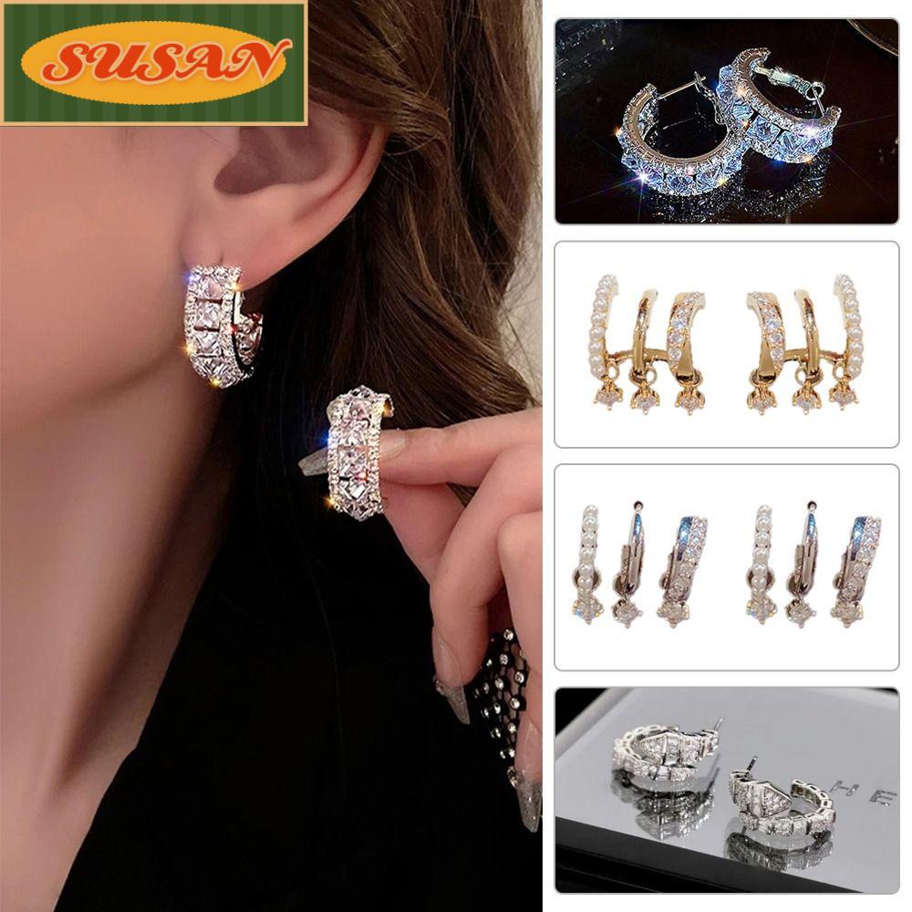 Bông Tai Đính Đá Thời Trang Dành Cho Nữ