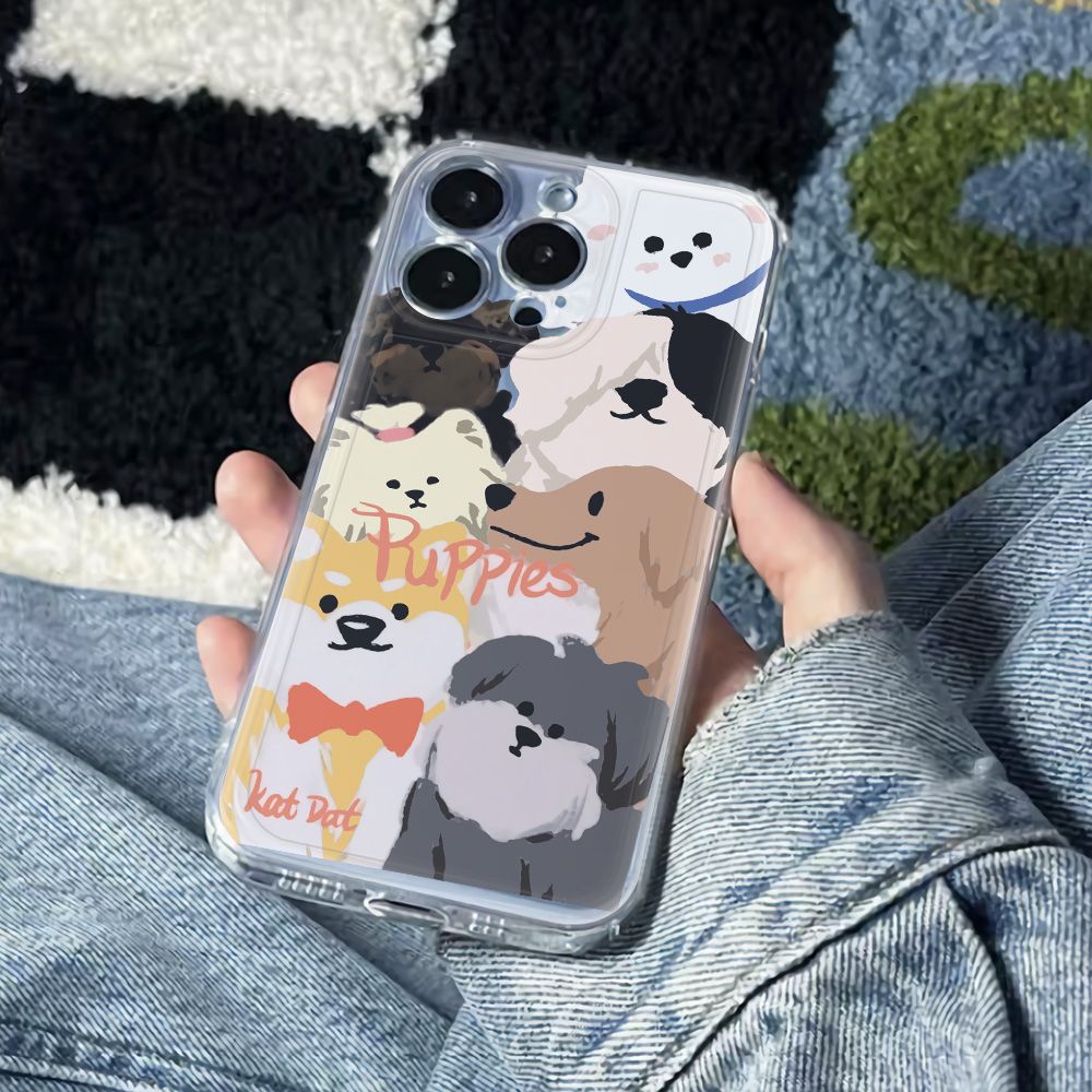 ✅Ốp Điện Thoại Mềm Chống Sốc Họa Tiết Cún Dễ Thương Cho Iphone 12136In 78 11 Plus 14 Pro