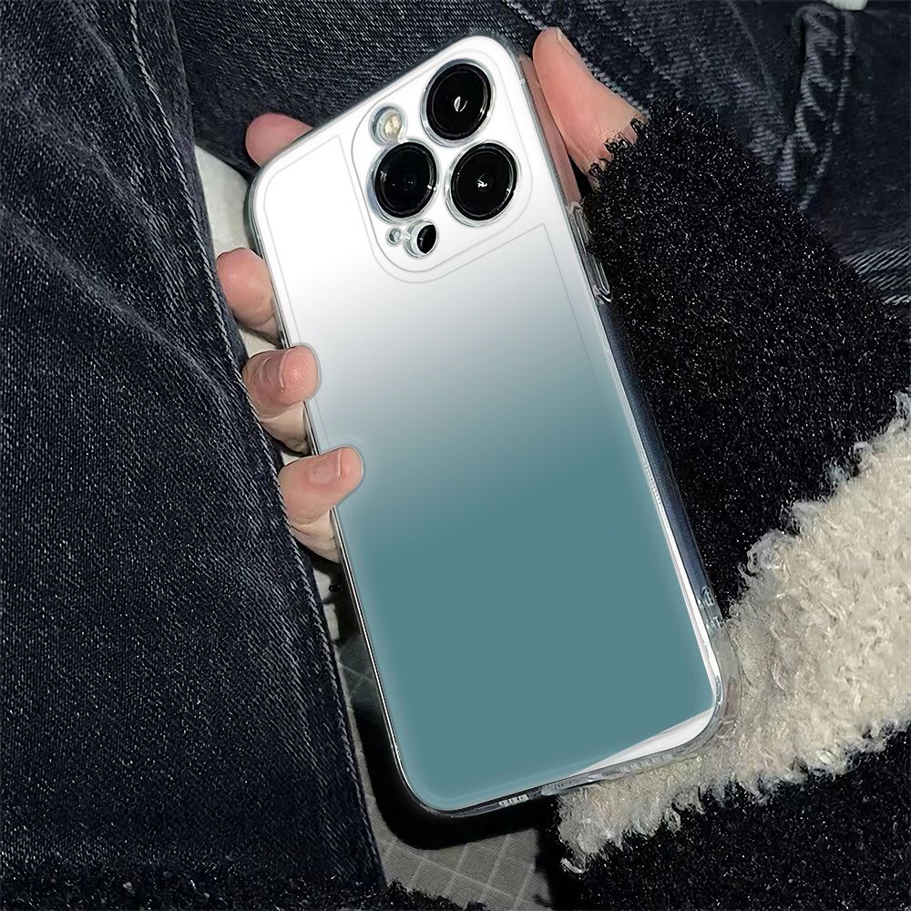 ✅Ốp Điện Thoại Mềm Chống Sốc Màu Gradient Đơn Giản Cho Apple 6In Blue 1314pro plusiPhone1211 78 max 1FR9