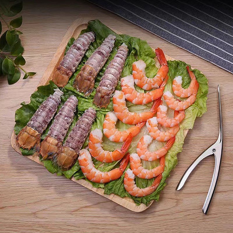 Dụng Cụ Lột Vỏ Tôm Bằng Thép Không Gỉ Tiện Lợi
