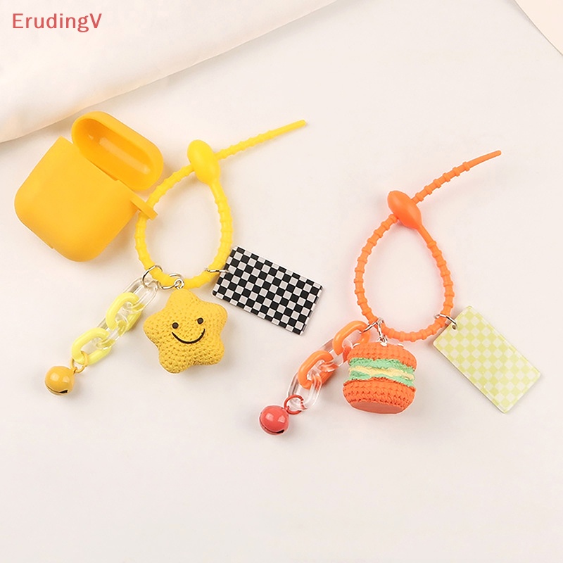 DELL [ErudingV] Móc Khóa Hình Hamburger Mặt Trăng Ngôi Sao Dễ Thương Trang Trí Ba Lô [Mới]