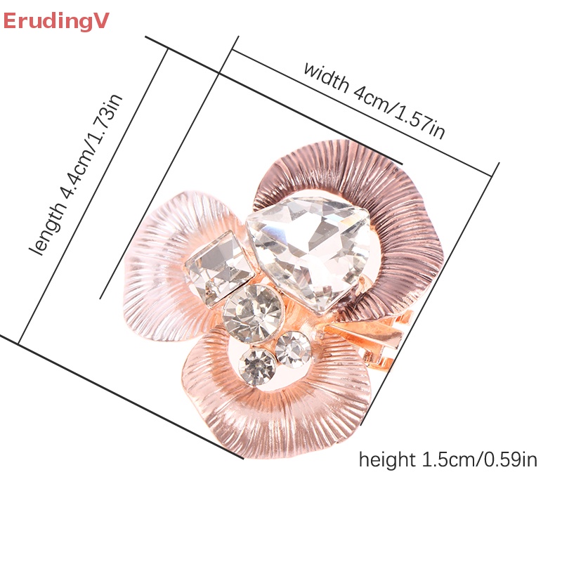 [ErudingV] Kẹp Khóa Giày Cao Gót Đính Đá Hoa Trang Trí Thanh Lịch Dành Cho Nữ [Mới]