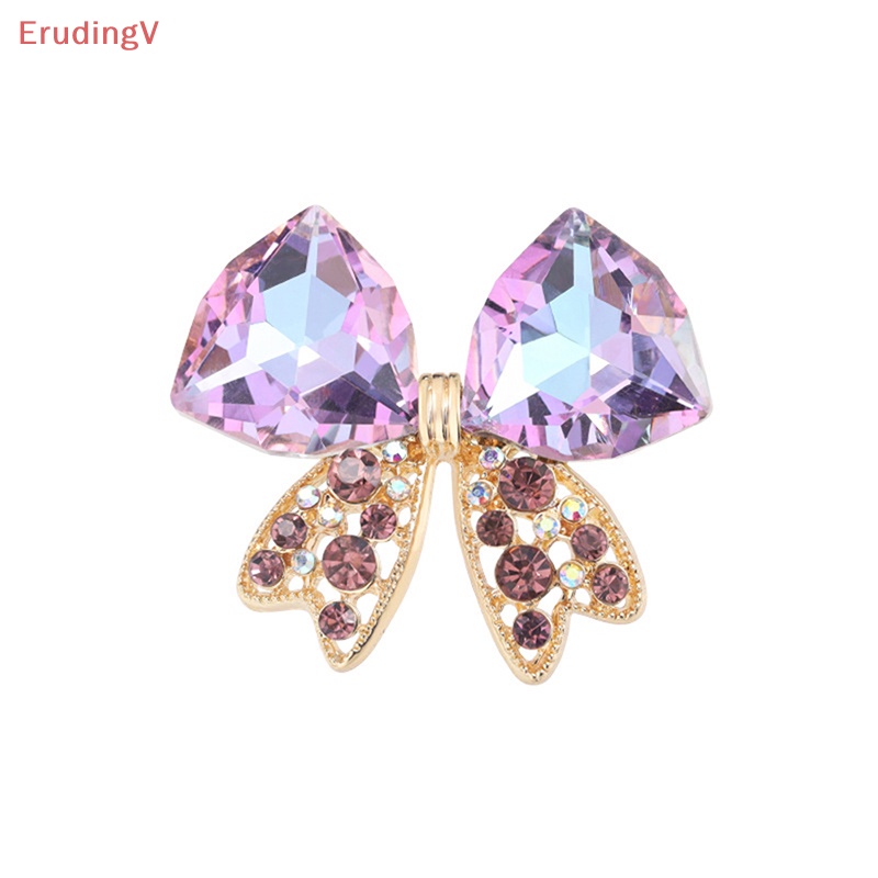 [ErudingV] Ghim Cài Áo Hình Nơ Pha Lê Lấp Lánh Thời Trang Đẹp Mắt Dành Cho Bạn Nữ [Mới]