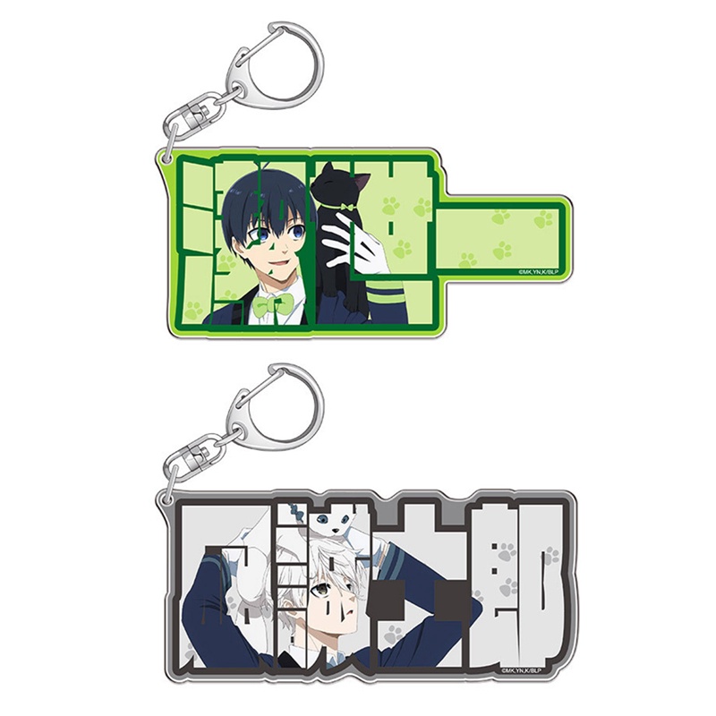 Ygt Móc Chìa Khóa Bằng Acrylic Và Kim Loại Họa Tiết Hoạt Hình Anime Màu Xanh Dương