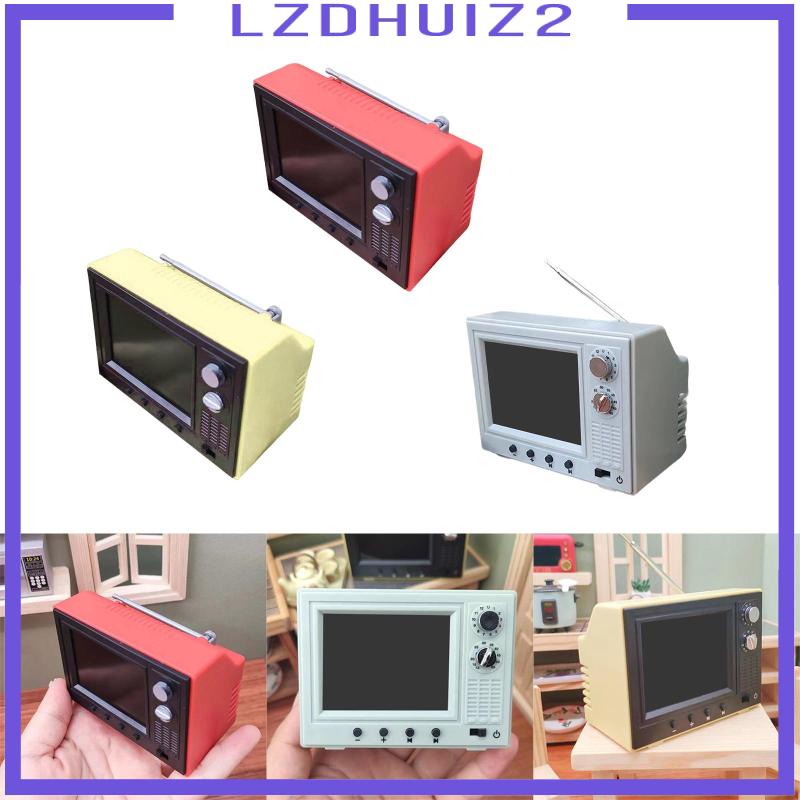 Mô Hình Tv Màu Đỏ Tỉ Lệ 1 / 12 Dùng Trang Trí Nhà Búp Bê DIY