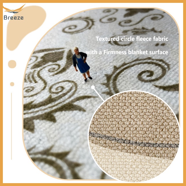 Thảm Trải Sàn Họa Tiết Hình Học Phong Cách Vintage Chống Trượt Tiện Dụng Trang Trí Nhà Cửa