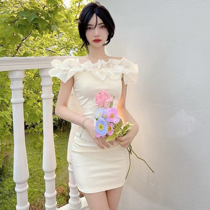 Áo Ống Mỏng Hở Vai Màu Trơn Thời Trang Mùa Hè Mới 2023 Dành Cho Bạn Nữ