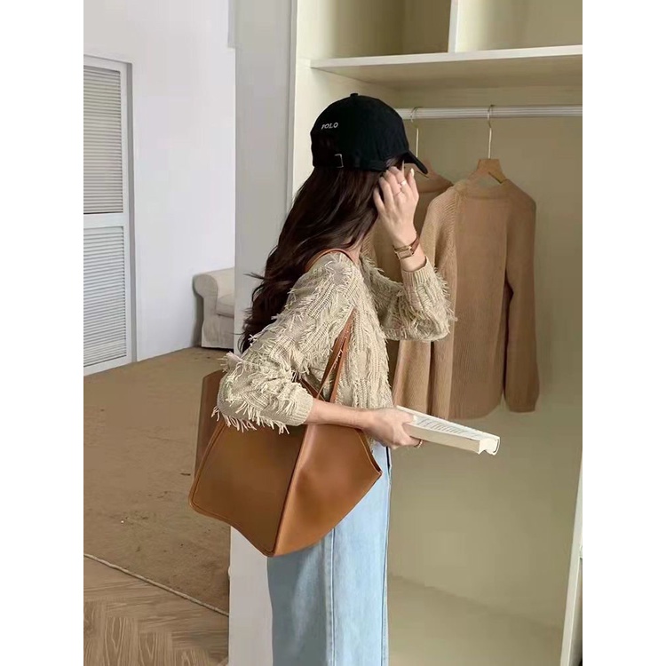 Túi Đeo Vai Sức Chứa Lớn Hình Cánh Hoa Tulip Độc Đáo Dễ Phối Đồ Cho Học Sinh