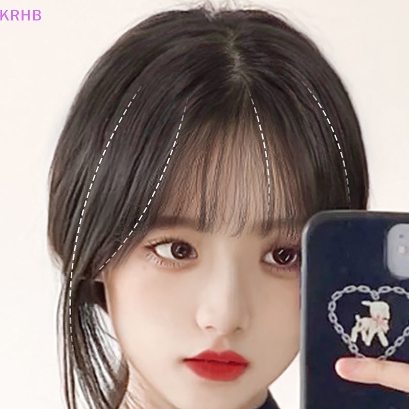 Tóc Mái Giả 3D Bằng Sợi Tổng Hợp Có Kẹp Tiện Dụng Mới