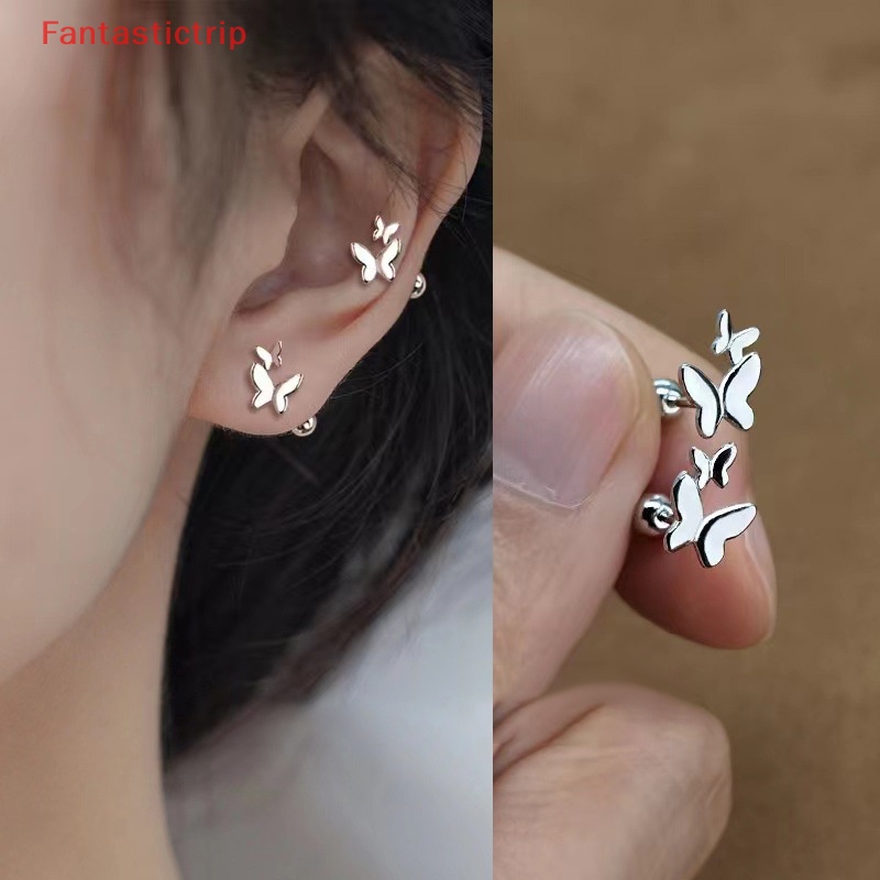 1 Đôi Bông Tai Hình Bướm Xoắn Ốc Thời Trang Dành Cho Nữ