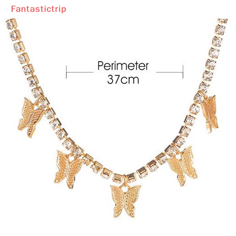 Vòng Cổ Choker Hình Bướm Đính Đá Phong Cách Retro Thời Trang Cho Nữ Mới