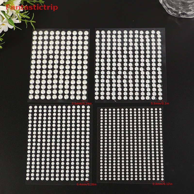 [Fantastictrip] Đá Giả Ngọc Trai Tự Dính Kích Thước 3 / 4 / 5 / 6mm