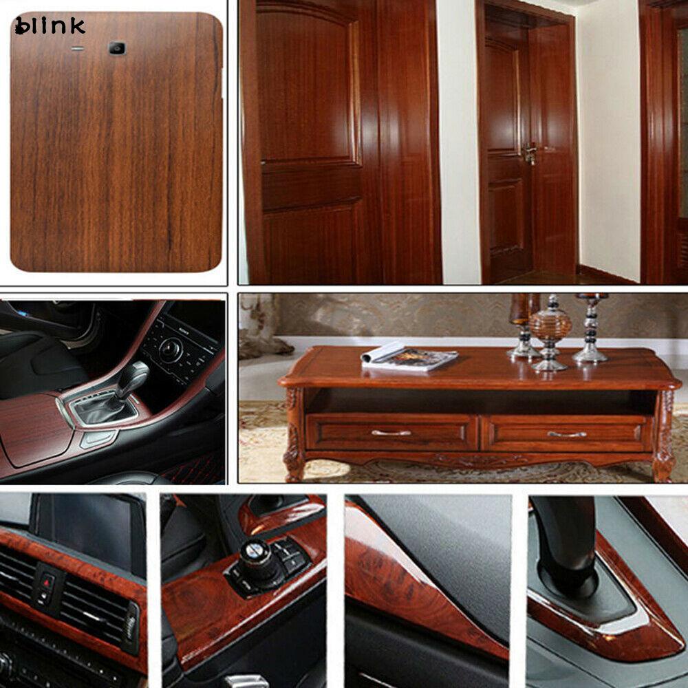 Cuộn Giấy Decal Vinyl Họa Tiết Vân Gỗ Tự Dính Dán Xe Hơi
