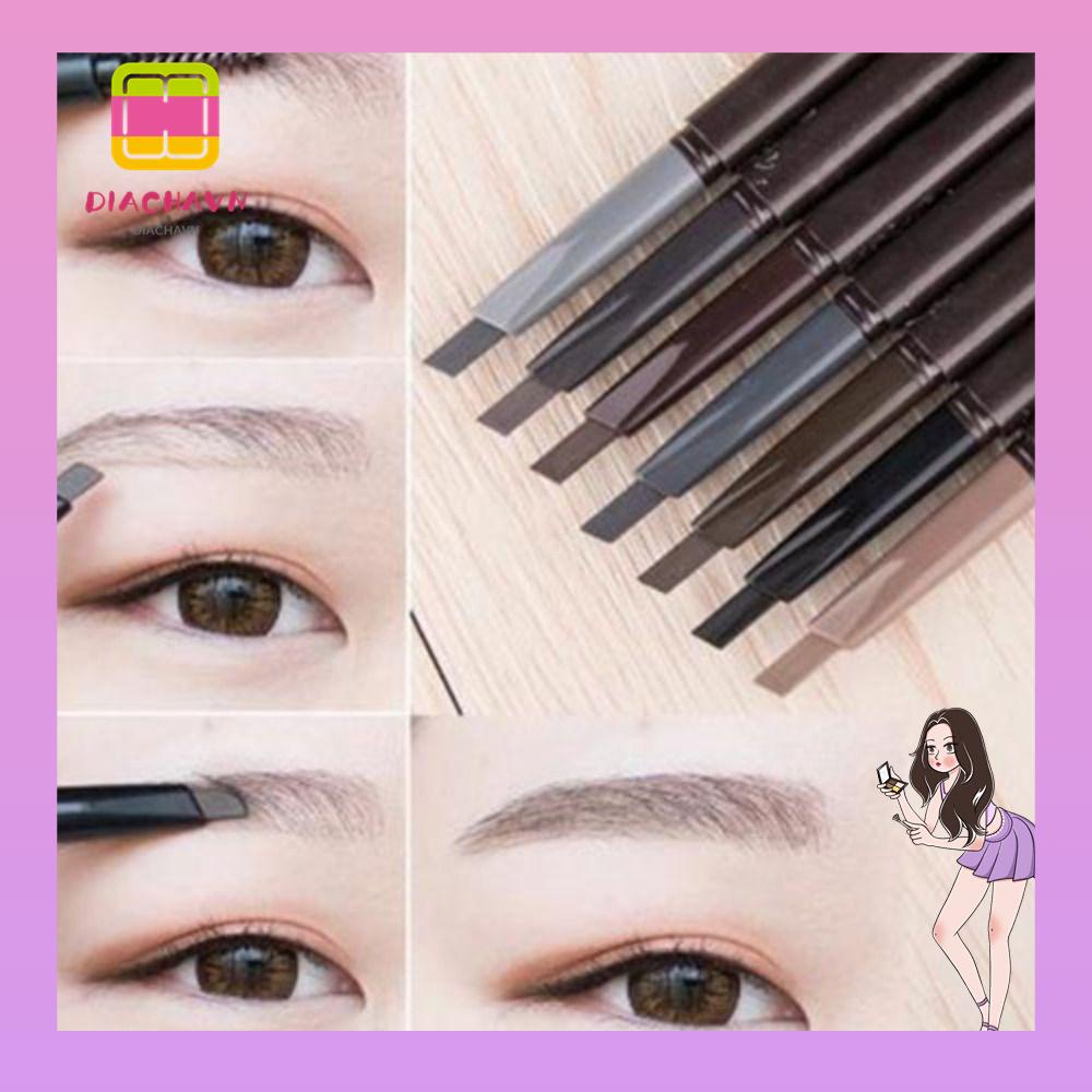 Bút Kẻ Lông Mày Hai Đầu Chống Thấm Nước Trang Điểm Tự Nhiên Cho Nữ