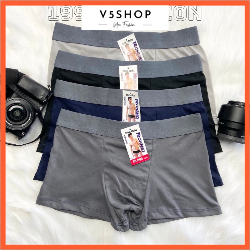 Quần lót nam boxer quần sịp đùi cotton thun lạnh thông hơi co giãn thoáng mát SĐ1