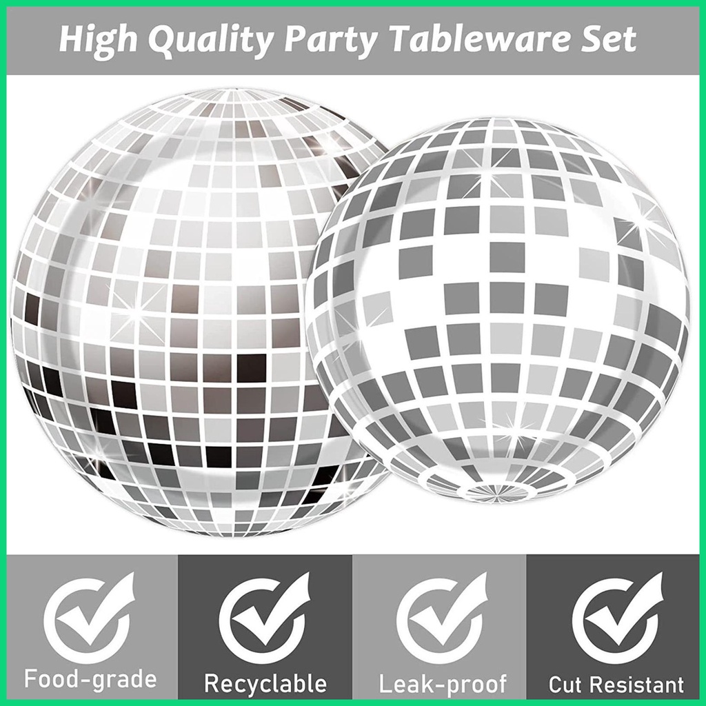 Set 96 Đĩa Ăn Trang Trí Tiệc Disco jiwvn jiwvn