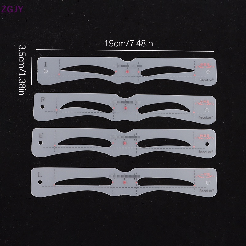 Set 12 Khuôn Hỗ Trợ Kẻ Lông Mày Tiện Dụng Chất Lượng Cao