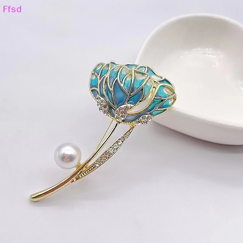 {Ffsd} Ghim Cài Khăn Choàng / Khăn Quàng Cổ Hình Hoa Đính Ngọc Trai Thời Trang Cao Cấp * Hàng Bán Chạy