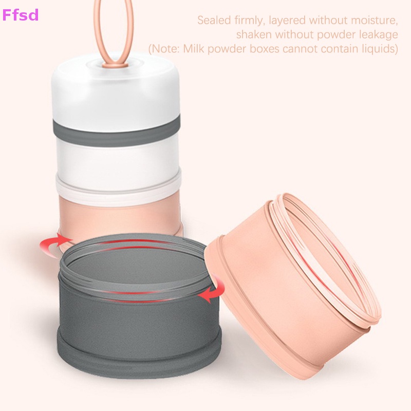 {Ffsd} Hộp Đựng Sữa Bột / Đồ Ăn Vặt 4 Tầng Sức Chứa Lớn Nhỏ Gọn Dành Cho Mẹ Và Bé * Hàng Bán Chạy