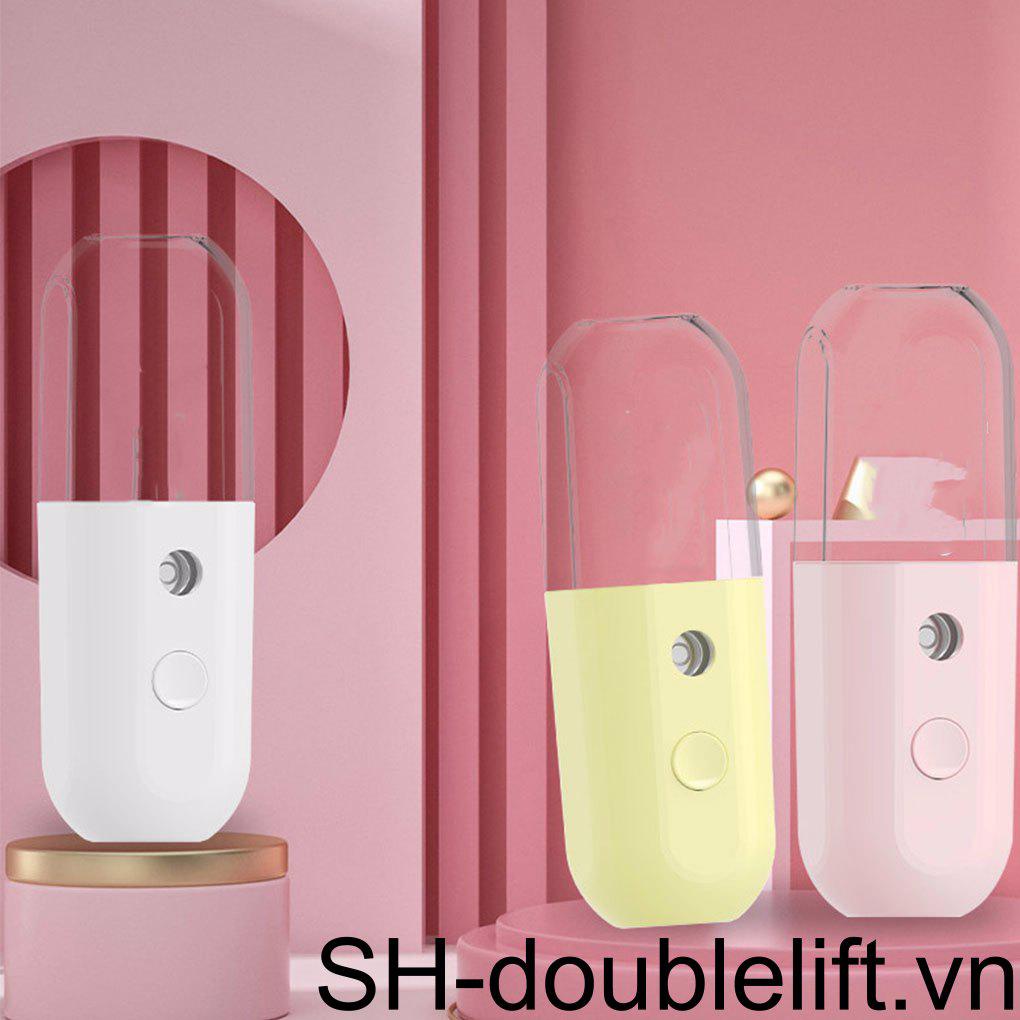 Máy Phun Sương Trang Điểm 1800mAh Bằng ABS Trong Suốt Kèm Sạc USB Tiện Dụng
