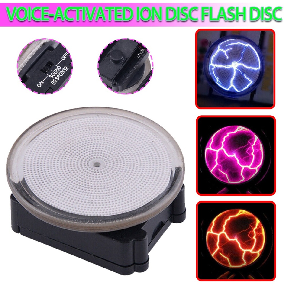 Mengqi Mini Fancy Pocket Plasma Disk Sensor Lighting Plate Respond To Voice Music Party