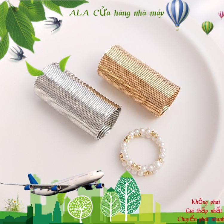 💖Trang sức DIY phụ kiện💖Vòng Tay Bằng Thép Ghi Nhớ Mạ Vàng Dùng Làm Trang Sức DIY[Nhẫn]