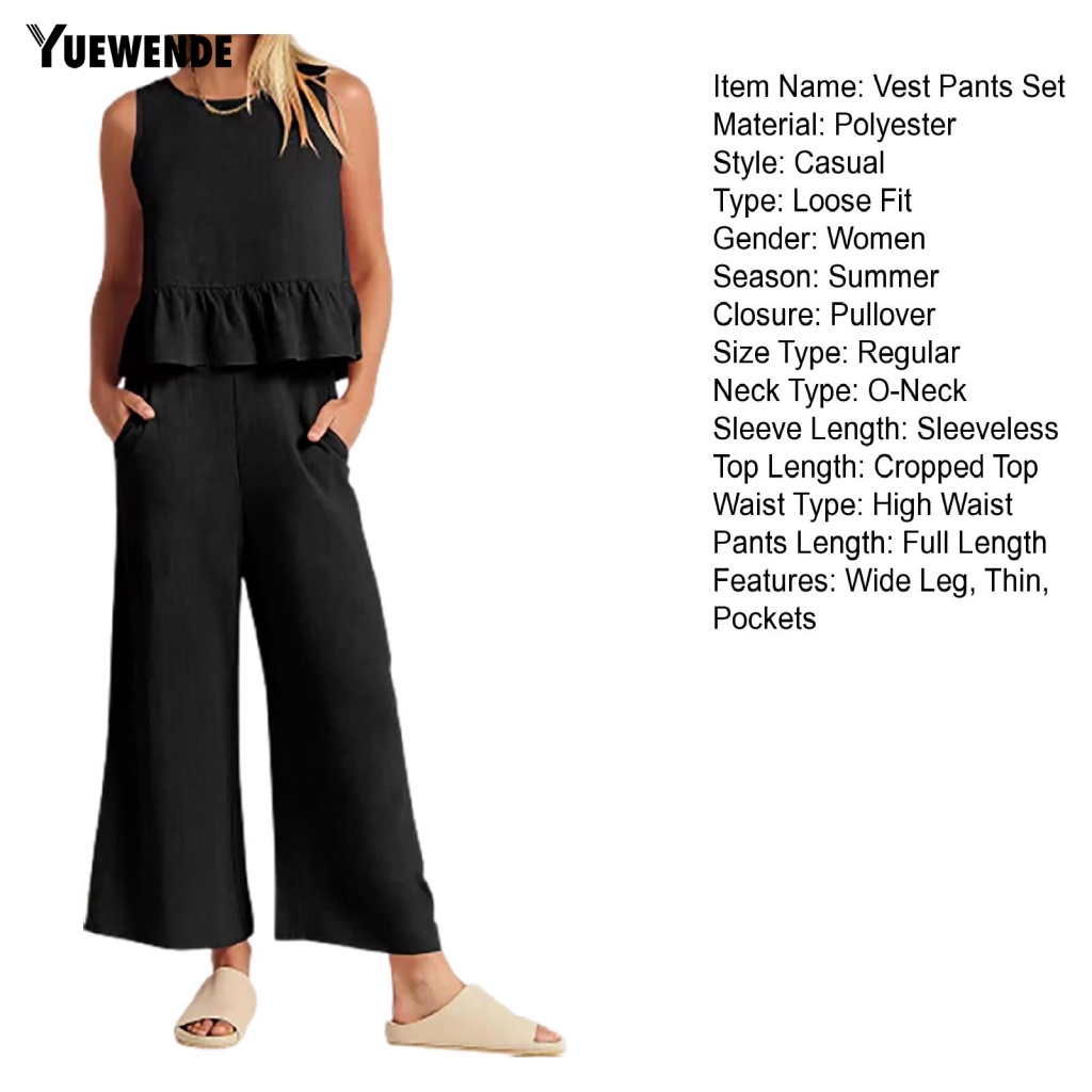 Ym.b Set 2 Bộ Trang Phục Viền Bèo Nhún Cho Nữ