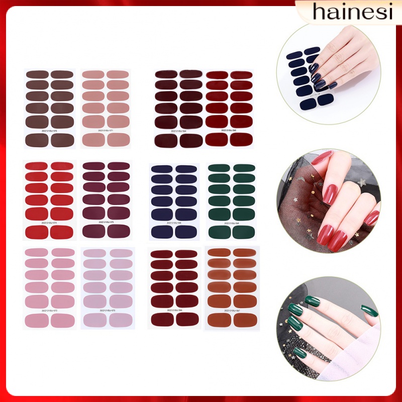 Set 12 Tấm Sticker Dán Móng Nhiều Màu Sắc