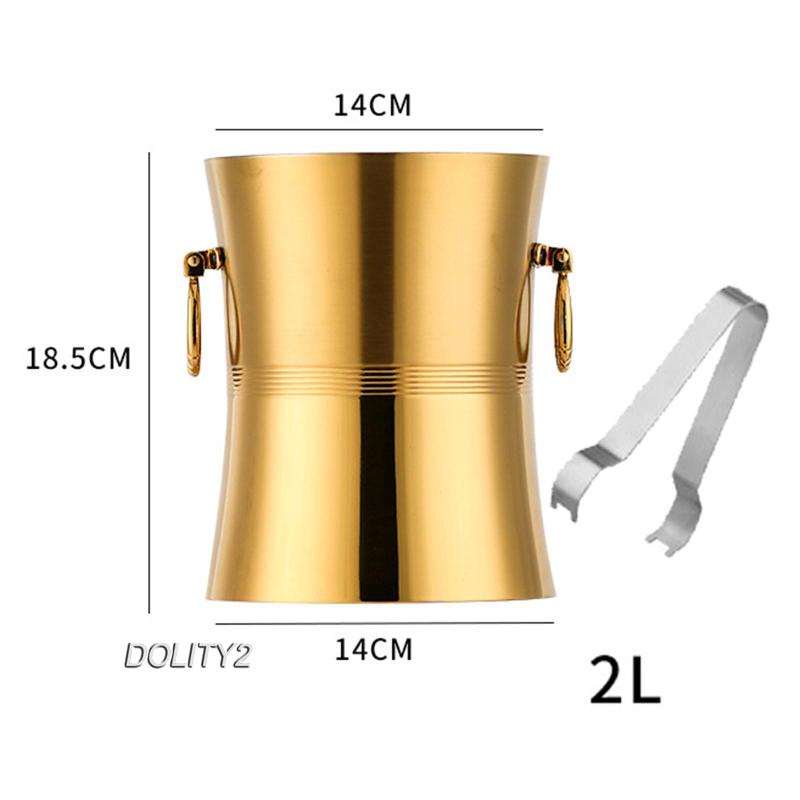 [Dolity2] Xô Đựng Đá Bằng Kim Loại Cách Nhiệt Có Nắp Cho Tiệc BBQ / Quán Bar