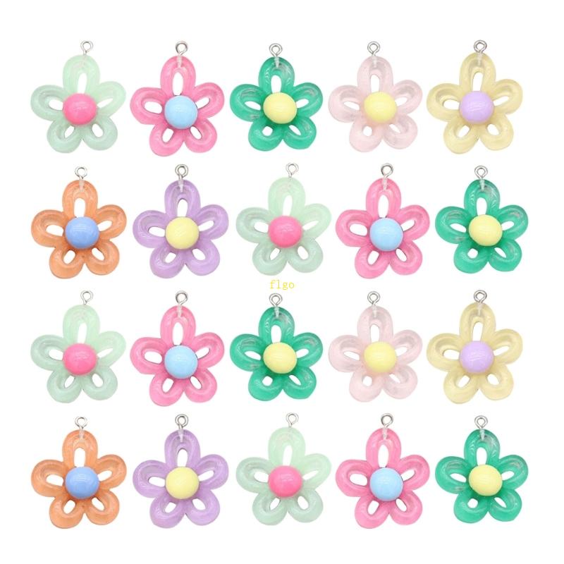 Mặt Vòng cổ Hình Bông Hoa Nhiều Màu Sắc