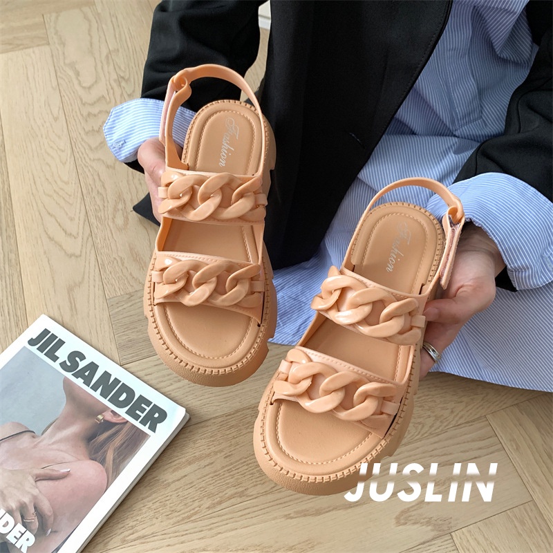 JUSLIN dép dép nữ dép bánh mì nữ dép bánh mì nữ 2023 NEW 052504