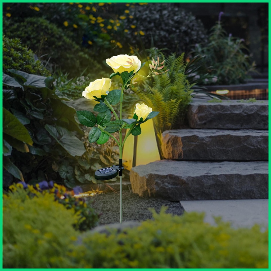 Bộ 2 Đèn LED Năng Lượng Mặt Trời Chống Thấm Nước IP55 Thay Đổi Màu Sắc 7 Màu Tiện Dụng