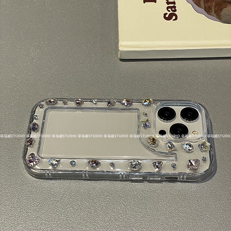 Ốp Điện Thoại Epoxy Đính Đá Lấp Lánh Cho Iphone 14promax 13 11 14pro 13pro 14