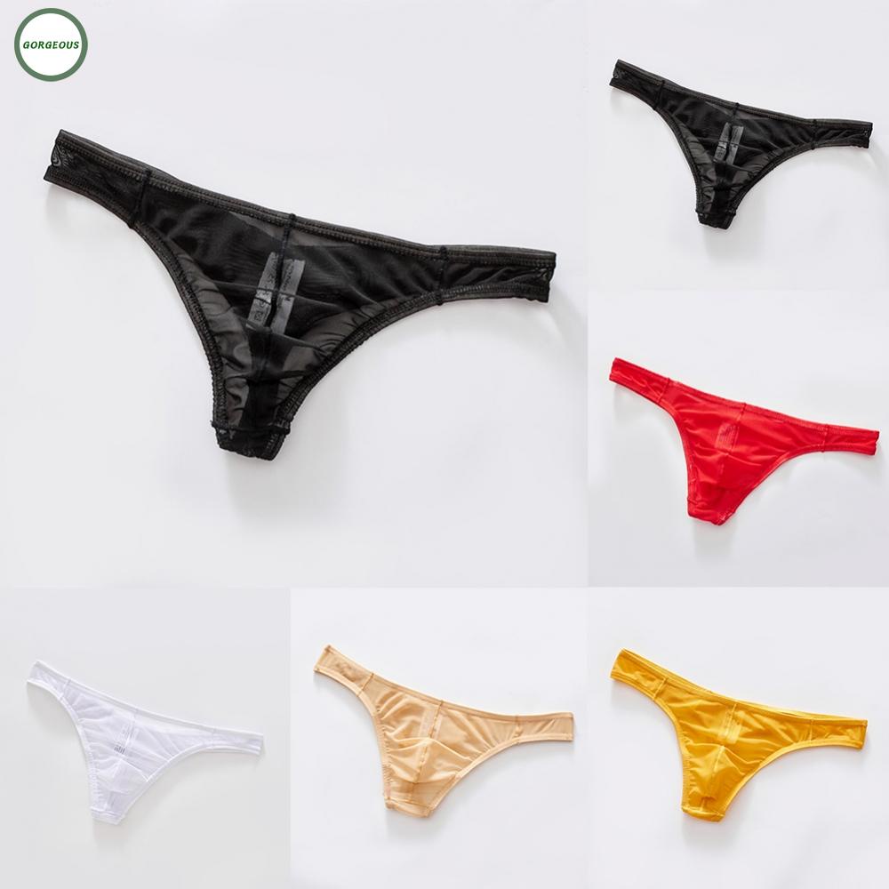 New Coming~Briefs High Elastic M-XL Male Mens Mesh Seamless See-Through Sissy Solid#Home Essentialses