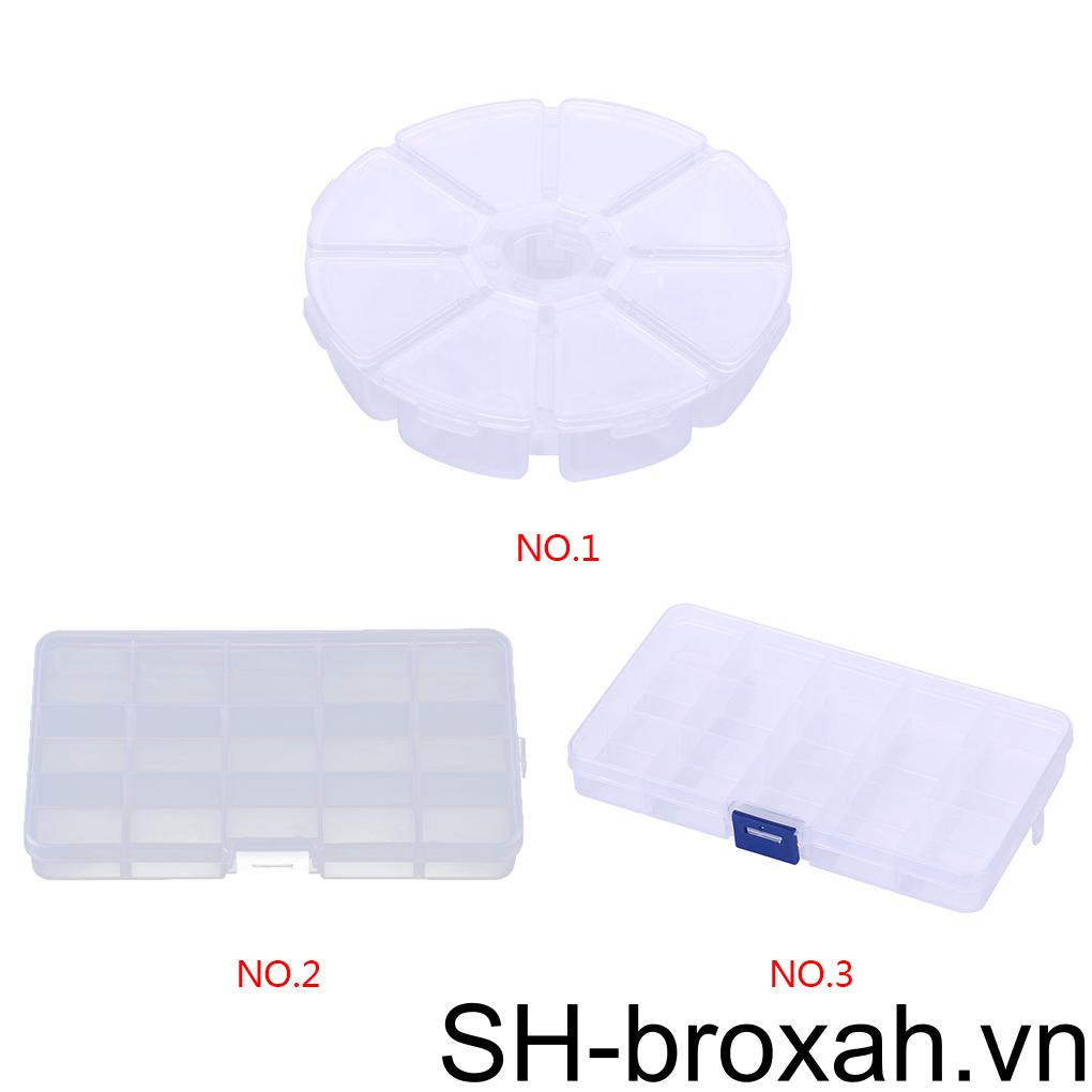 Hộp Nhựa 8 / 10 / 15 Ngăn Đựng Móc Câu Cá, Trang Sức