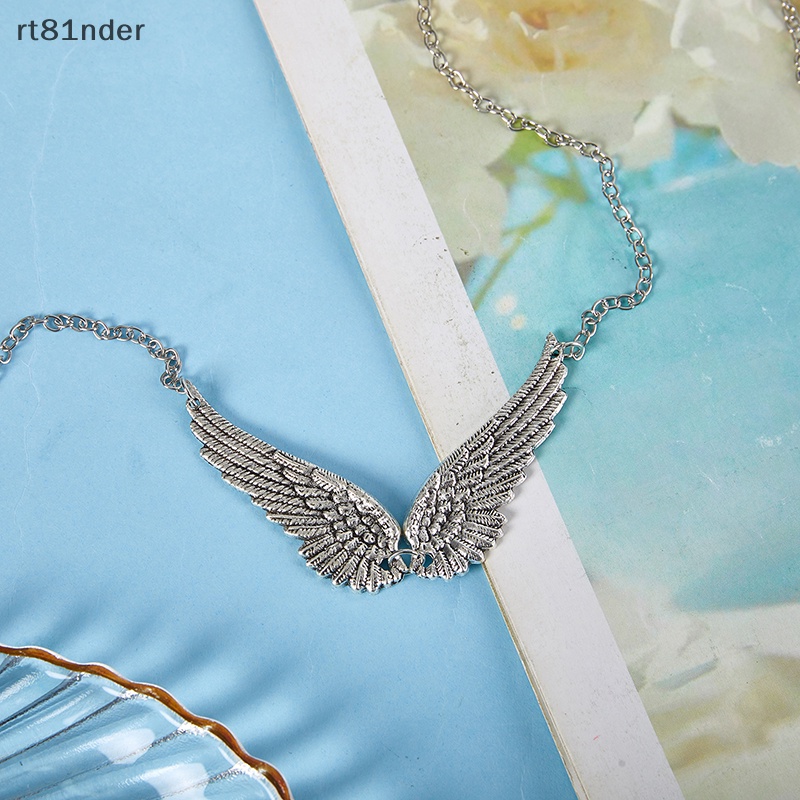 Rt Vòng Cổ Choker Bằng Hợp Kim Mặt Hình Cánh Thiên Thần Phong Cách Vintage Thời Trang Cho Nữ