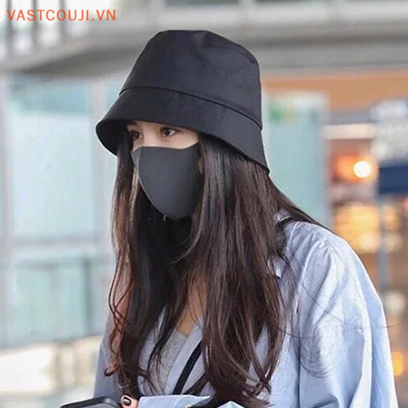 Mũ Tai Bèo Cotton Màu Trơn Có Thể Gập Lại Thời Trang Mùa Hè Cho Nam Nữ