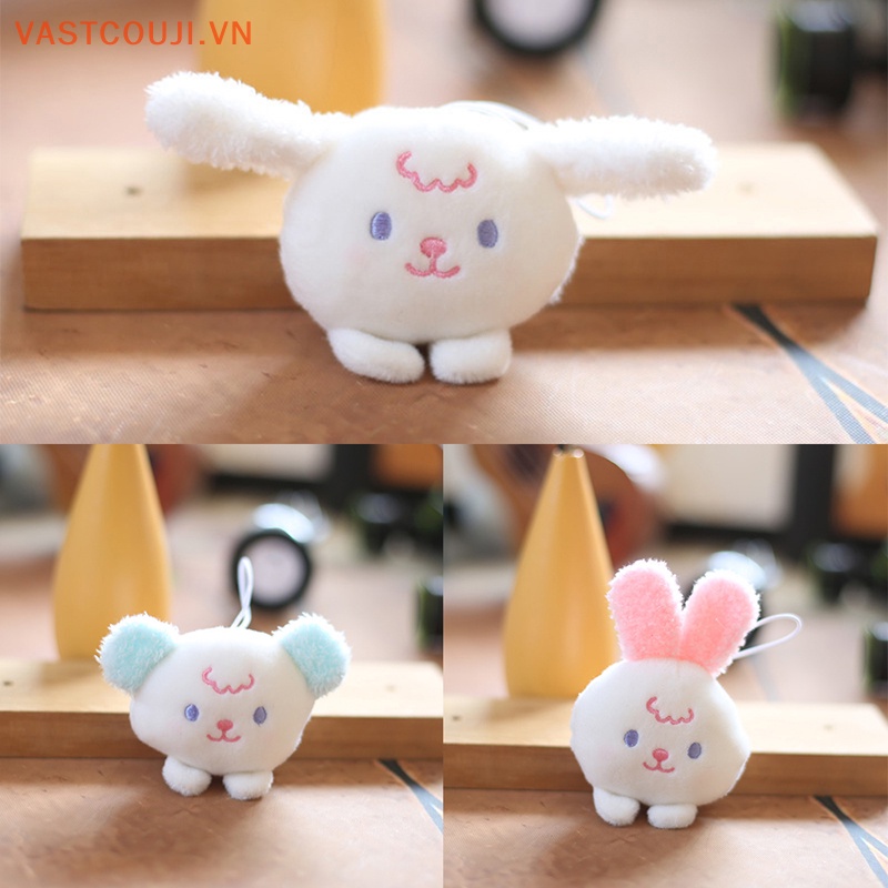 Móc Khóa Đầu Thỏ / Gấu Bông Mini Dễ Thương DIY