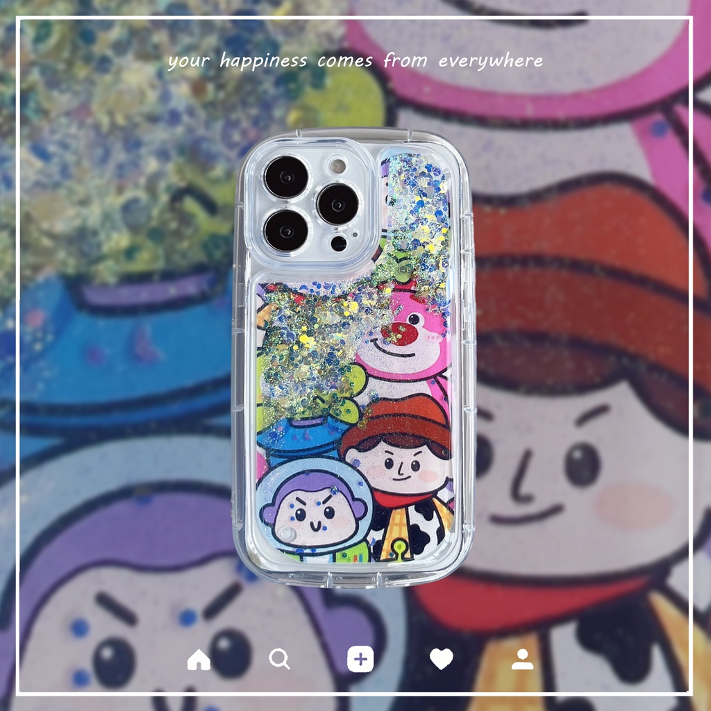 Ốp Điện Thoại TPU Trong Suốt Dạng Cát Chảy Chống Sốc Cho IPhone 14 13 12 11 Pro Max