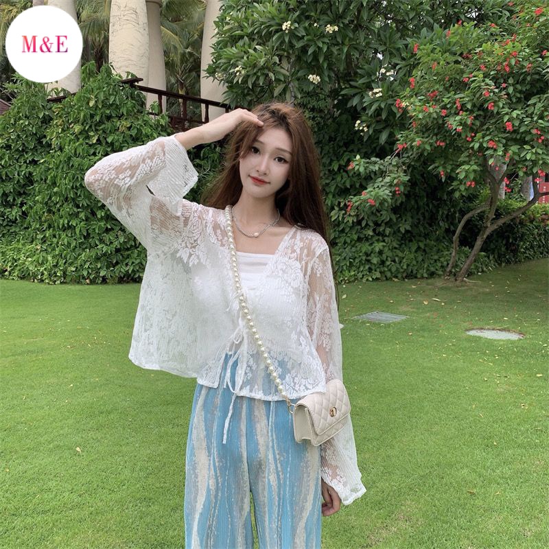 M &amp; E Áo Khoác Cardigan Ngắn Mỏng Chống Nắng Mùa Hè Phong Cách Mới 2021 Phù Hợp Với Mùa Hè Dành Cho Bạn Nữ 2023