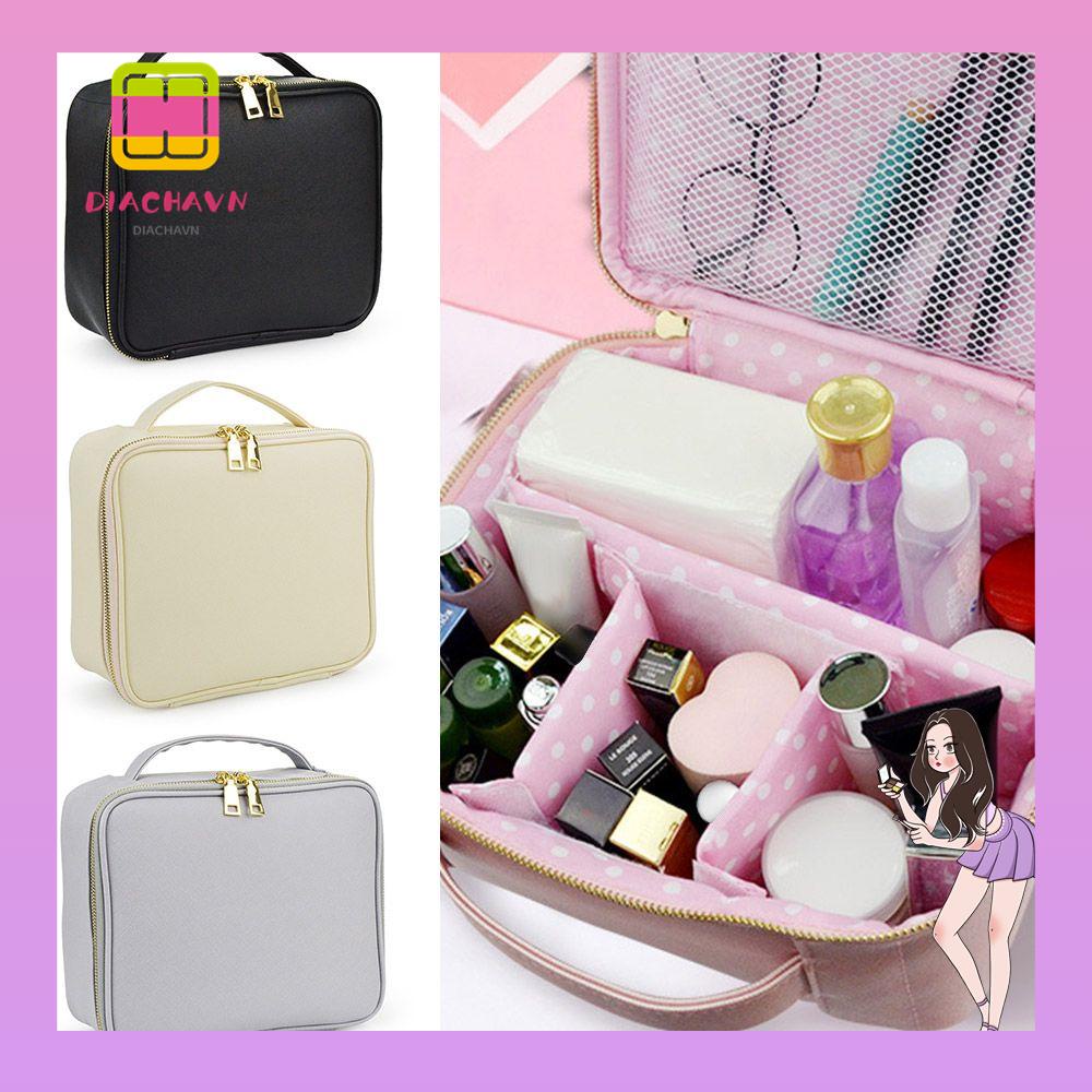 Túi Da PU Đựng Mỹ Phẩm Cỡ Lớn Đa Năng Tiện Dụng Mang Đi Du Lịch