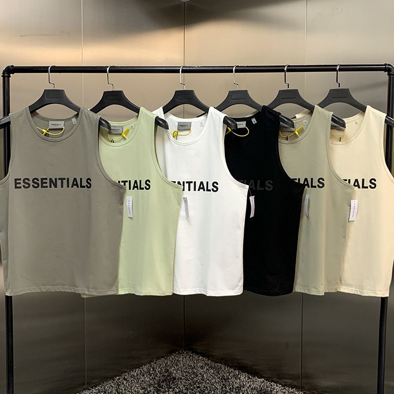 Áo Thun Ba Lỗ Thể Thao Cotton Trơn Dáng Rộng Đường Kẻ Đôi Thiết Yếu Mùa Hè Cho Nam Và Nữ [Hàng Có Sẵn]